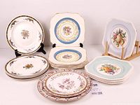 All plates grouped showing shapes, patterns and counts