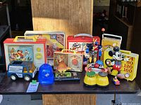 Full lot on table showing all toys