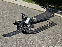 Full side view of snow racer showing overall structure