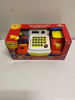 Front of boxed Bruin Lights & Sounds cash register set