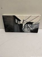 Front view of monochrome surreal painting