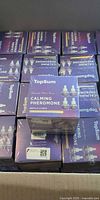 Carton view showing multiple sealed Topsum calming pheromone refill boxes