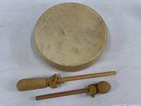 Front of frame drum with two mallets