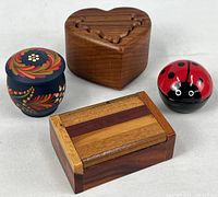 group shot of all four trinket boxes