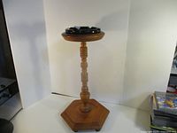 Full view of ashtray stand showing overall design and height