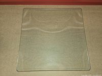 Full view of square convex glass plate