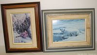 Front view of both framed prints