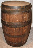 Full view of barrel with lid