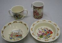 Front view of all four tableware pieces