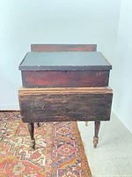 Front view closed desk on rug