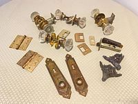 All hardware pieces laid out on surface