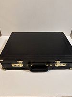 Closed black briefcase case