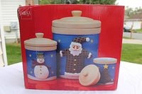 Retail box showing three Mikasa Merry Season canisters
