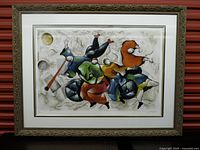 Full view of framed print showing artwork and ornate frame