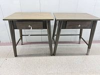 Both end tables front view