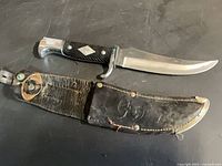 Knife and sheath full view