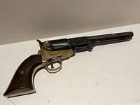 Left side view of entire replica revolver