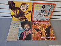 First image showing four reggae LPs: Reggae Gold ’95, Solid Gold Reggae, Balford Lindsay Can’t Fight Love, Byron Lee & The Dragonaires Heat In De Place