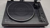 Top view of CEC Harksound HS 310 turntable showing platter, tonearm and controls