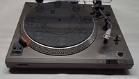 Top view showing Sony PS-22 turntable, platter, tonearm and controls