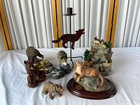 Group shot of all seven wildlife décor items