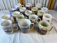 Group shot of all mugs in lot