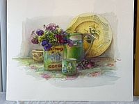 Full view of unframed print showing artwork and margins