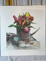 Full view of shrink-wrapped print showing complete artwork and border