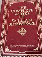 Front cover showing title, decorative border and burgundy faux-leather binding