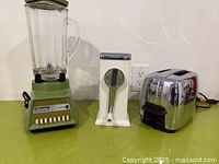 Front view of all three appliances together