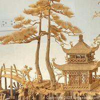 Close-up of central pagoda and trees detailing