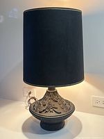 full lamp with shade, cord visible