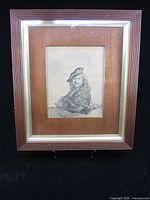 Front view of framed portrait print showing full frame and mat