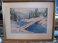 Full view of framed painting