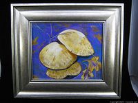 Front view of framed painting showing entire artwork and frame