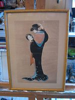 Framed print full view showing frame, mat and image