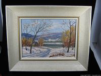 Framed painting front view