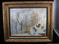 Framed oil painting front view