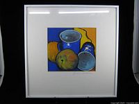 Full view of framed painting