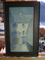 Full view of framed watercolour