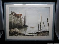 Full view of framed watercolour