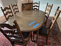 Dining table set with six chairs