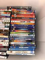 Stack of Disney and family-oriented titles