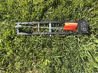 Top view of full Polar tip-up showing frame, ruler markings, orange flag