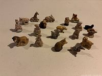 Group shot showing all 18 Wade miniature figurines