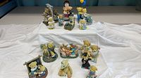 All 17 teddy bear figurines overview