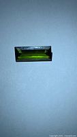 Front view of rectangular green tourmaline