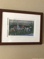 Full framed artwork on wall