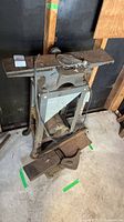 Full view of Beaver jointer on stand with vise beneath