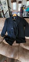 Front view of US Navy pea coat